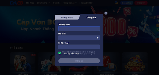 Hướng dẫn đăng nhập DA88