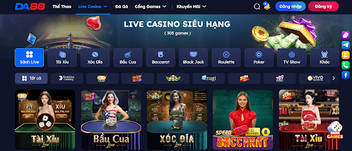 Live Casino DA88 – Thông tin giới thiệu cơ bản